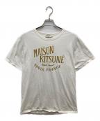 maison kitsuneメゾンキツネ）の古着「パレロワイヤル ロゴTシャツ」｜ホワイト