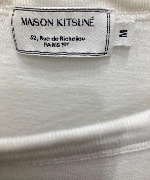 maison kitsune（メゾンキツネ）MAISON KITSUNE (メゾンキツネ) パレロワイヤル ロゴTシャツ ホワイト サイズ:Mの古着・服飾アイテム