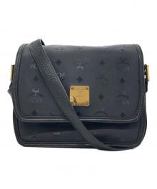 MCM（エムシーエム）の古着「レザーフラップショルダーバッグ」｜ブラック
