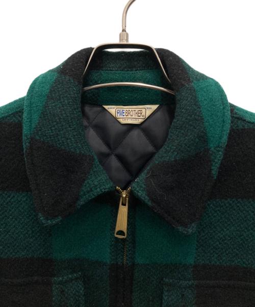 FIVE BROTHER（ファイブブラザー）FIVE BROTHER (ファイブブラザー) 90'sジップアップジャケット グリーン サイズ:Sの古着・服飾アイテム