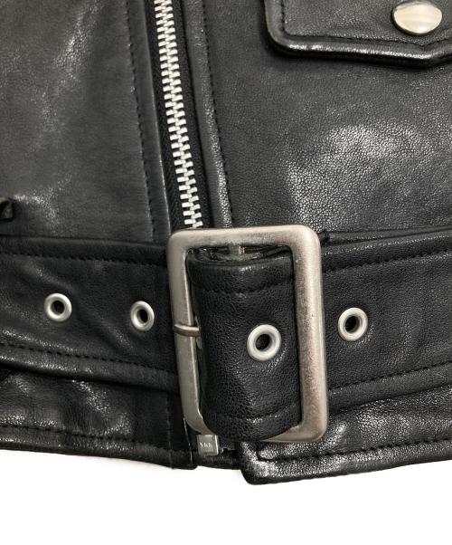 beautiful people（ビューティフルピープル）beautiful people (ビューティフルピープル) UNITED ARROWS (ユナイテッドアローズ) ラムダブルレザーライダースジャケット ブラック サイズ:150の古着・服飾アイテム