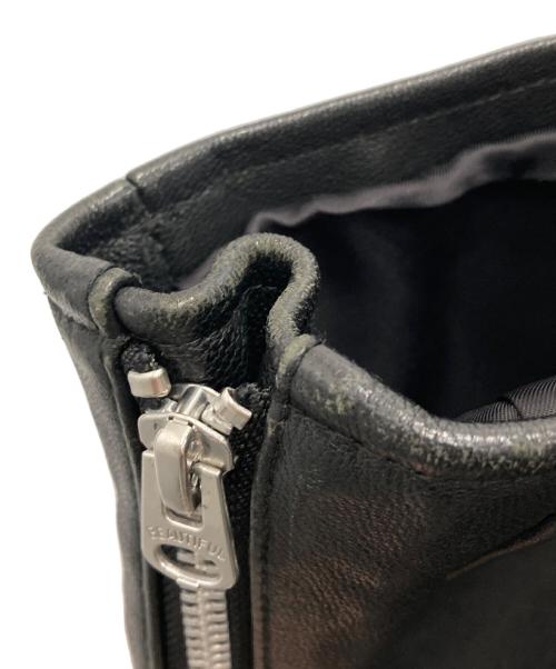 beautiful people（ビューティフルピープル）beautiful people (ビューティフルピープル) UNITED ARROWS (ユナイテッドアローズ) ラムダブルレザーライダースジャケット ブラック サイズ:150の古着・服飾アイテム