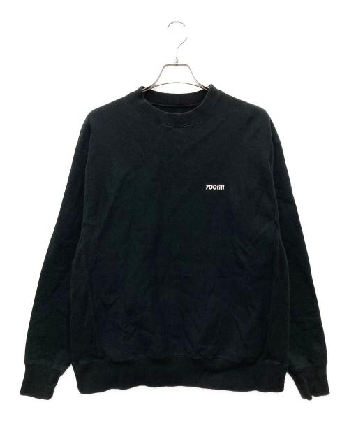700FILL（セブンハンドレッドフィル）700FILL (セブンハンドレッドフィル) クルーネックスウェット ブラック サイズ:XLの古着・服飾アイテム