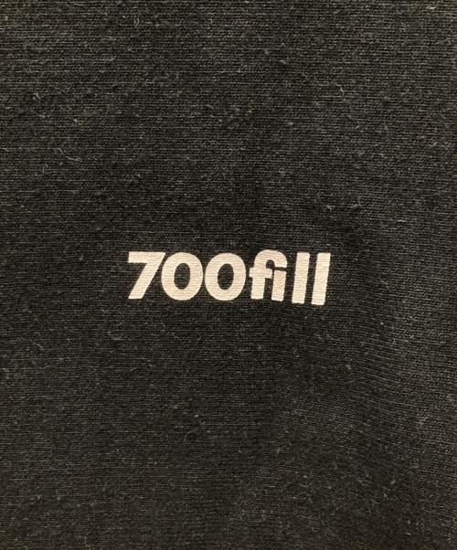 700FILL（セブンハンドレッドフィル）700FILL (セブンハンドレッドフィル) クルーネックスウェット ブラック サイズ:XLの古着・服飾アイテム