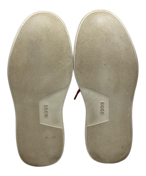 HUGO BOSS（ヒューゴ ボス）HUGO BOSS (ヒューゴ ボス) RUSSELL ATHLETIC (ラッセルアスレチック) レザースニーカー オレンジ サイズ:23.5の古着・服飾アイテム