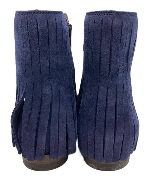 GUCCI（グッチ）GUCCI (グッチ) ホースビットスウェードフリンジブーツ ネイビー サイズ:36の古着・服飾アイテム