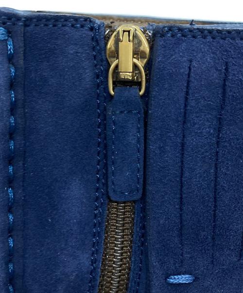 GUCCI（グッチ）GUCCI (グッチ) ホースビットスウェードフリンジブーツ ネイビー サイズ:36の古着・服飾アイテム