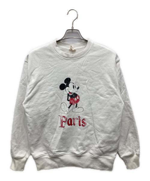 EDIFICE（エディフィス）EDIFICE (エディフィス) Disney (ディズニー) ヴィンテージウォッシュ スウェット ホワイト サイズ:Mの古着・服飾アイテム