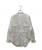 sara mallikaサラマリカ）の古着「CTN FLOWER EMB BACK SLIT TOブラウス」｜ホワイト