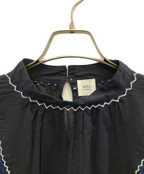 IENA（イエナ）IENA (イエナ) LA BOUCLE スモッキングブラウス ネイビー サイズ:Fの古着・服飾アイテム