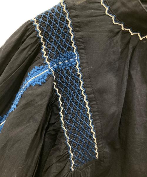 IENA（イエナ）IENA (イエナ) LA BOUCLE スモッキングブラウス ネイビー サイズ:Fの古着・服飾アイテム