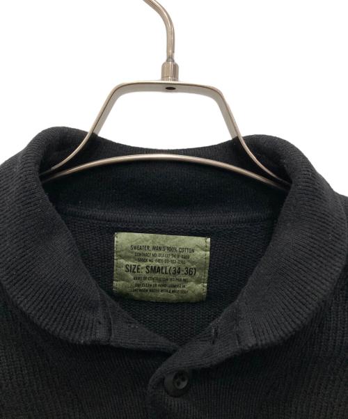 US ARMY（ユーエスアーミー）US ARMY (ユーエスアーミー) 5ボタンコットンニット ブラック サイズ:34の古着・服飾アイテム