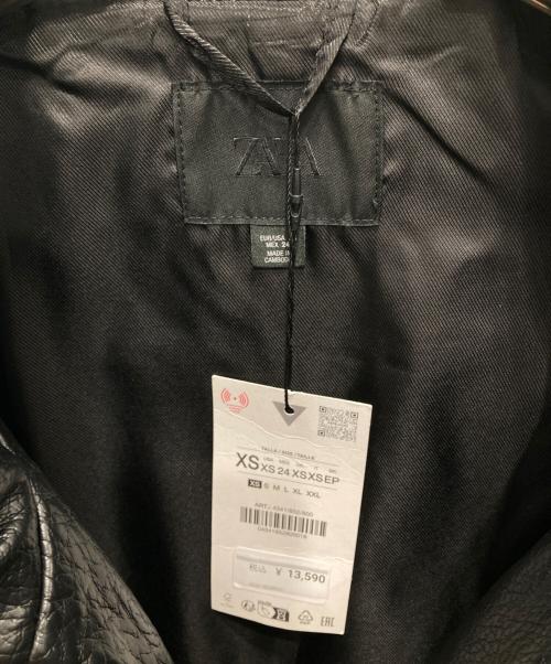 ZARA（ザラ）ZARA (ザラ) ライダースジャケット ブラック サイズ:XSの古着・服飾アイテム