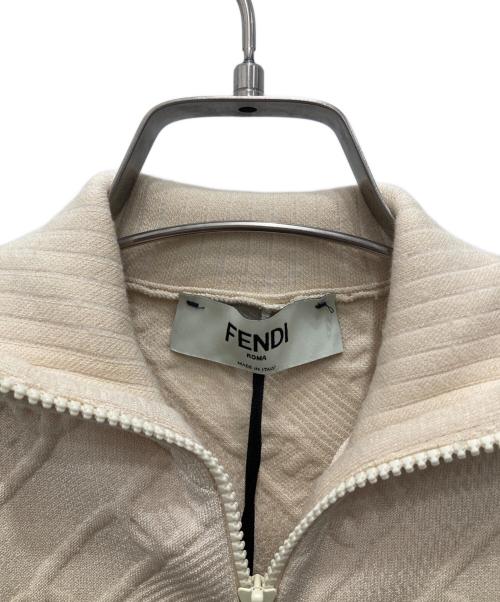 FENDI（フェンディ）FENDI (フェンディ) Zipped Knit Dress/ジップ ニット ドレス ベージュ サイズ:36 未使用品の古着・服飾アイテム