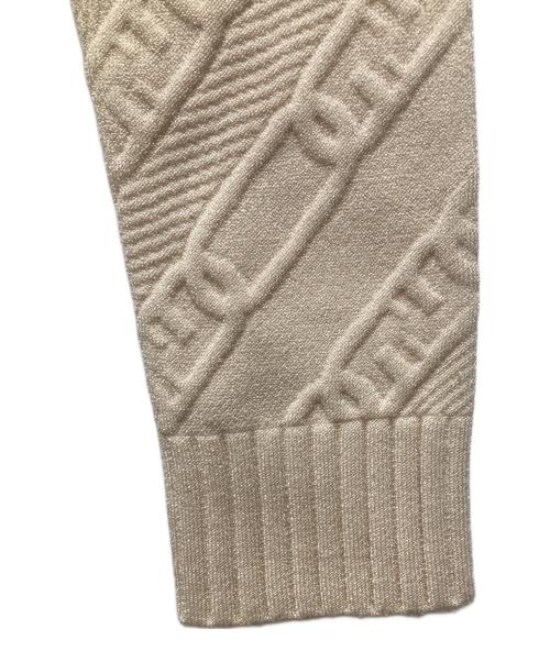 FENDI（フェンディ）FENDI (フェンディ) Zipped Knit Dress/ジップ ニット ドレス ベージュ サイズ:36 未使用品の古着・服飾アイテム