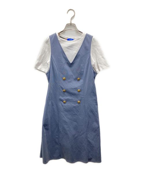 BLUE LABEL CRESTBRIDGE（ブルーレーベルクレストブリッジ）BLUE LABEL CRESTBRIDGE (ブルーレーベルクレストブリッジ) ノースリーブワンピース グレー サイズ:36 未使用品の古着・服飾アイテム