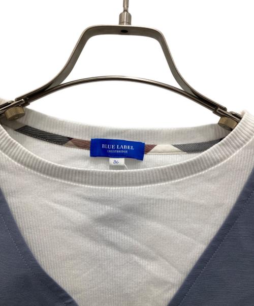 BLUE LABEL CRESTBRIDGE（ブルーレーベルクレストブリッジ）BLUE LABEL CRESTBRIDGE (ブルーレーベルクレストブリッジ) ノースリーブワンピース グレー サイズ:36 未使用品の古着・服飾アイテム