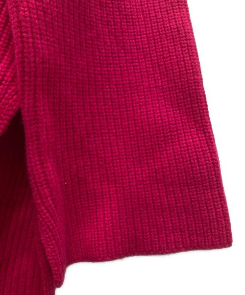 ENFOLD（エンフォルド）ENFOLD (エンフォルド) ウールブレンドリブアシンメトリープルオーバー ショッキングピンク サイズ:38の古着・服飾アイテム