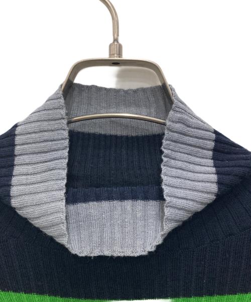 nagonstans（ナゴンスタンス）nagonstans (ナゴンスタンス) ハイネックロングスリーブ グレー×グリーン サイズ:Mの古着・服飾アイテム