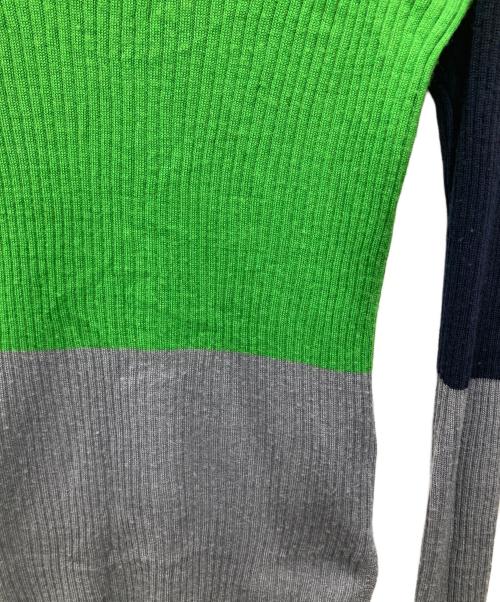 nagonstans（ナゴンスタンス）nagonstans (ナゴンスタンス) ハイネックロングスリーブ グレー×グリーン サイズ:Mの古着・服飾アイテム
