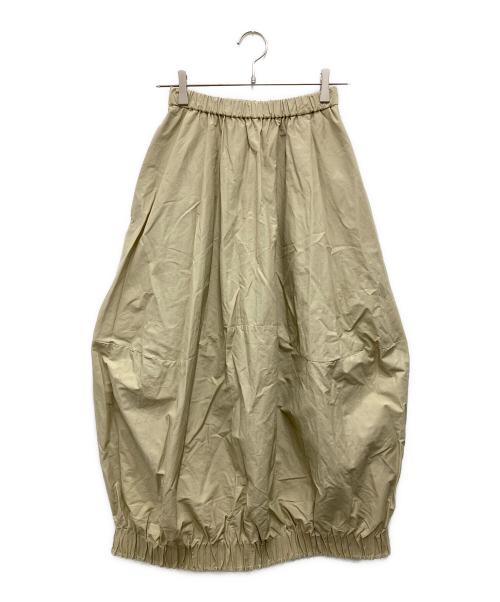 nagonstans（ナゴンスタンス）nagonstans (ナゴンスタンス) 6/4クロス タックバルーンスカート ベージュ サイズ:SMALLの古着・服飾アイテム