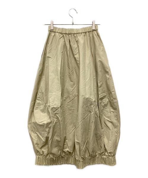 nagonstans（ナゴンスタンス）nagonstans (ナゴンスタンス) 6/4クロス タックバルーンスカート ベージュ サイズ:SMALLの古着・服飾アイテム