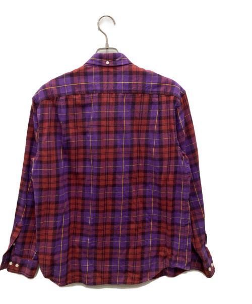 SUPREME（シュプリーム）Supreme (シュプリーム) plaid flannel shirt パープル×レッド サイズ:Mの古着・服飾アイテム