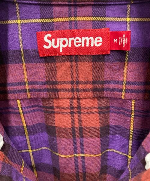 SUPREME（シュプリーム）Supreme (シュプリーム) plaid flannel shirt パープル×レッド サイズ:Mの古着・服飾アイテム