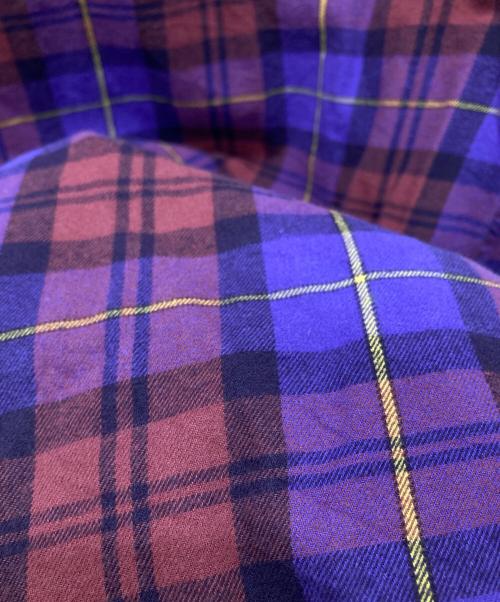 SUPREME（シュプリーム）Supreme (シュプリーム) plaid flannel shirt パープル×レッド サイズ:Mの古着・服飾アイテム