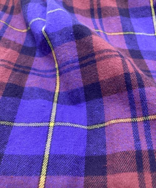 SUPREME（シュプリーム）Supreme (シュプリーム) plaid flannel shirt パープル×レッド サイズ:Mの古着・服飾アイテム