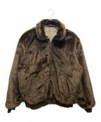 SUPREME×Dickiesシュプリーム×ディッキーズ）の古着「Reversible Quilted Faux Fur Work Jacket/リバーシブル キルテッド フェイク ファー ワーク ジャケット」｜ベージュ×ブラウン