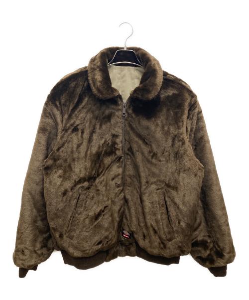 SUPREME（シュプリーム）Supreme Dickies (ディッキーズ) Reversible Quilted Faux Fur Work Jacket/リバーシブル キルテッド フェイク ファー ワーク ジャケット ベージュ×ブラウン サイズ:Mの古着・服飾アイテム