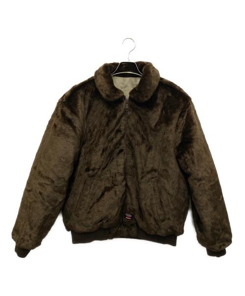 SUPREME（シュプリーム）SUPREME Dickies (ディッキーズ) Reversible Quilted Faux Fur Work Jacket/リバーシブル キルテッド フェイク ファー ワーク ジャケット ベージュ×ブラウン サイズ:Mの古着・服飾アイテム