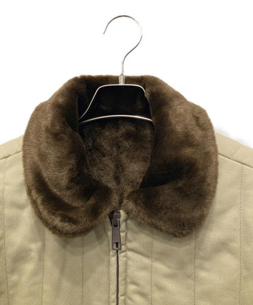 SUPREME（シュプリーム）SUPREME Dickies (ディッキーズ) Reversible Quilted Faux Fur Work Jacket/リバーシブル キルテッド フェイク ファー ワーク ジャケット ベージュ×ブラウン サイズ:Mの古着・服飾アイテム