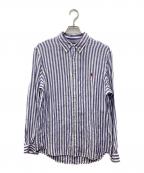 POLO RALPH LAURENポロ・ラルフローレン）の古着「リネンストライプBDシャツ」｜パープル