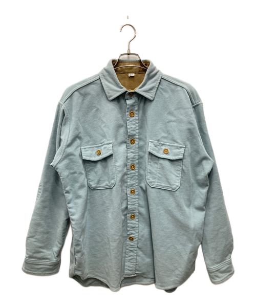 45R（フォーティファイブ・アール）45R (フォーティファイブ・アール) モールサージの908オンザビーチシャツ サックスブルー サイズ:Lの古着・服飾アイテム