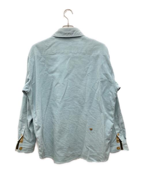 45R（フォーティファイブ・アール）45R (フォーティファイブ・アール) モールサージの908オンザビーチシャツ サックスブルー サイズ:Lの古着・服飾アイテム