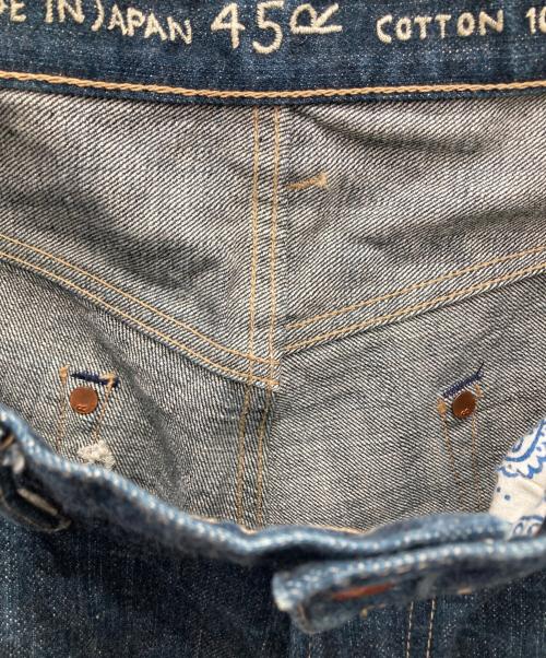 45R（フォーティファイブ・アール）45R (フォーティファイブ・アール) ペイズリーポケット デニムパンツ ブルー サイズ:表記無し(実寸ご確認ください）の古着・服飾アイテム