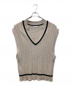 BEAUTY&YOUTHビューティーアンドユース）の古着「ケーブルチルデンニットベスト」｜ベージュ