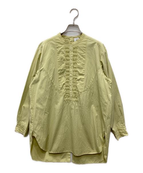 6(ROKU) BEAUTY&YOUTH（ロク ビューティーアンドユース）6(ROKU) BEAUTY&YOUTH (ロク ビューティーアンドユース) PIN TUCK SHIRT/ピン タック シャツ イエロー サイズ:38の古着・服飾アイテム