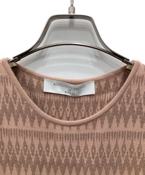 ANTONINO VALENTI per ANAYI（アントニーノ ヴァレンティ アナイ）ANTONINO VALENTI per ANAYI (アントニーノ ヴァレンティ アナイ) 膝丈ワンピース ピンク サイズ:38の古着・服飾アイテム