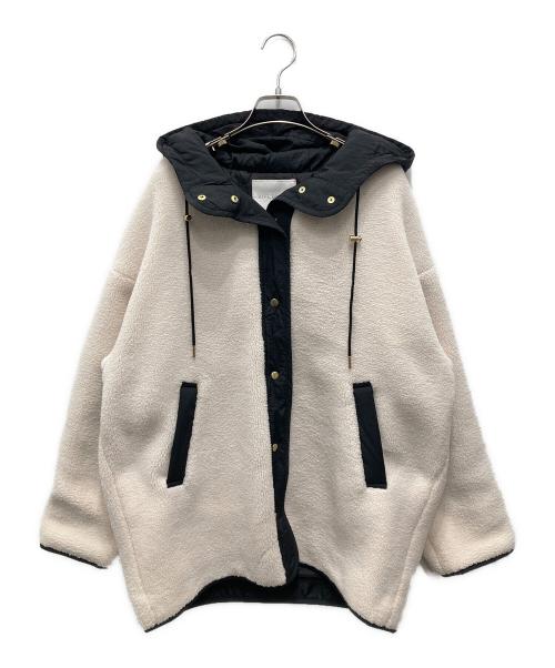 RIVE DROITE（リヴドロワ）RIVE DROITE (リヴドロワ) フードボアコート ホワイト×ブラック サイズ:Fの古着・服飾アイテム