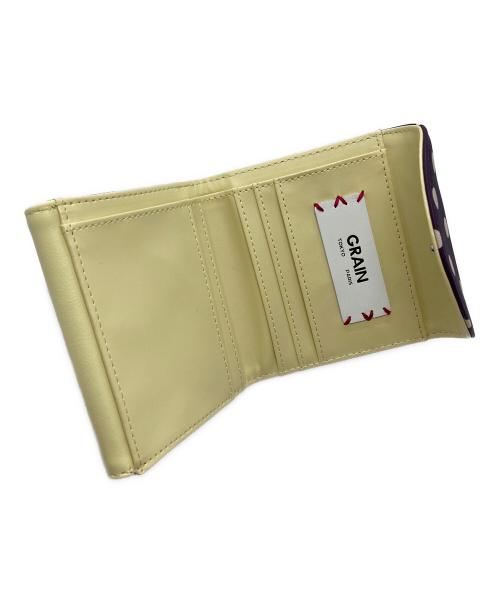 GRAIN（グレイン）GRAIN (グレイン) 2つ折り財布 パープル×イエローの古着・服飾アイテム