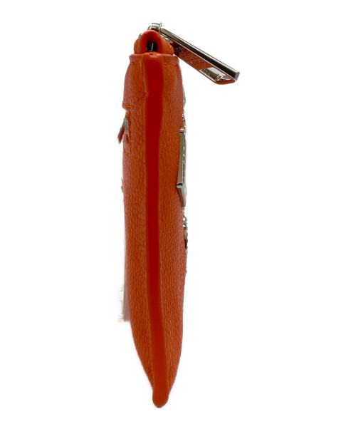 SALON DE ALFURD（サロン・ド・アルファード）SALON DE ALFURD (サロン・ド・アルファード) ルクーチェL字ファスナー ミニ財布 オレンジの古着・服飾アイテム