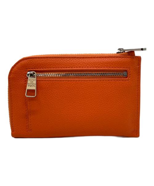 SALON DE ALFURD（サロン・ド・アルファード）SALON DE ALFURD (サロン・ド・アルファード) ルクーチェL字ファスナー ミニ財布 オレンジの古着・服飾アイテム