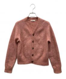 MACPHEE（マカフィー）の古着「ストレッチモヘヤ Vネックカーディガン」｜ピンク