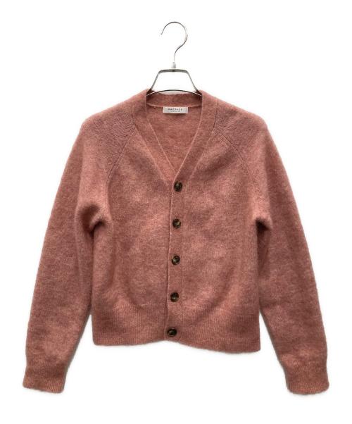 MACPHEE（マカフィー）MACPHEE (マカフィー) ストレッチモヘヤ Vネックカーディガン ピンク サイズ:Ｓの古着・服飾アイテム