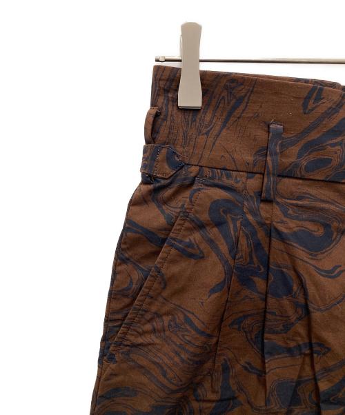 TOGA PULLA（トーガ プルラ）TOGA PULLA (トーガ プルラ) マーブルプリントショートパンツ ブラウン×ブラック サイズ:36の古着・服飾アイテム