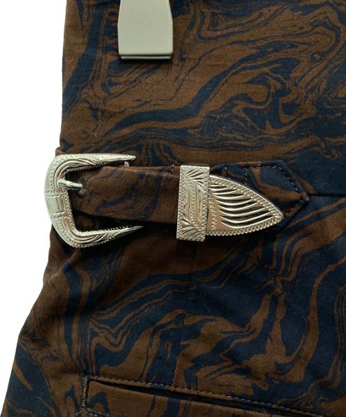 TOGA PULLA（トーガ プルラ）TOGA PULLA (トーガ プルラ) マーブルプリントショートパンツ ブラウン×ブラック サイズ:36の古着・服飾アイテム