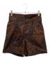 TOGA PULLA（トーガ プルラ）の古着「マーブルプリントショートパンツ」｜ブラウン×ブラック